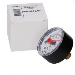 Манометр радиальный до 10 бар, диаметр корпуса 63 м, с нижним подключением g1/4