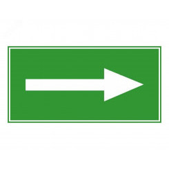 Эвакуационный знак ЭП01 Направляющая стрелка'' 140x280 мм