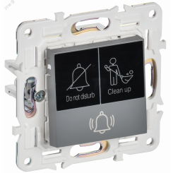 SKANDY Кнопка звонка с индикацией для отелей 10А SK-V17Gr серый IEK