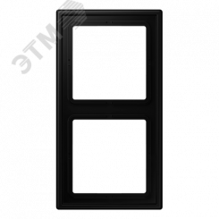 Рамка 2 поста, дюропласт, черный матовый