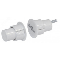 Датчик магнитоконтактный , НЗ/НР, белый, врезной  зазор 35 мм