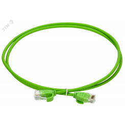 Патч-корд категории 6 UTP 2м slim язычок зел.