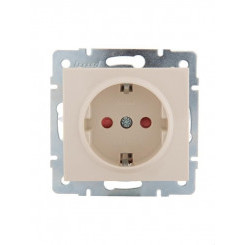 Розетка 1-м Rain защ. шторки керамика механизм крем. LEZARD 703-0388-124