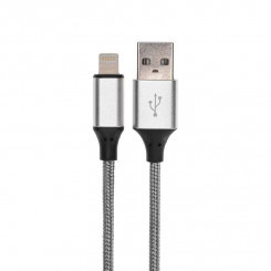 Кабель USB для iPhone 5/6/7 моделей шнур в тканевой оплетке черн. Rexant 18-4245 Кабель USB для iPhone 5/6/7 моделей шнур в тканевой оплетке черн. Rexant 18-4245