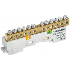 Шина PE "земля" неизол. на универс. держ. 6х9-12-Ж TEKFOR IEK TF-NN10-12-DL-K05