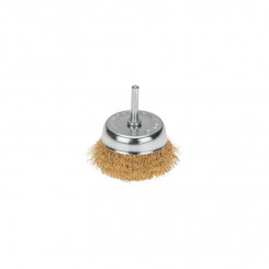 Щетка чашечная для дрели витая латунированная проволока 75мм Kranz KR-91-1255