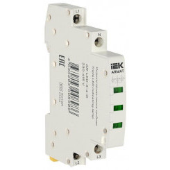 Лампа индикаторная тройная LED 230-415В AC зел. ARMAT IEK AR-LED-3-4-G