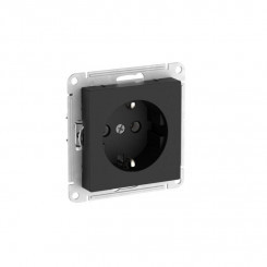 Розетка AtlasDesign 16А с заземл. быстрозажим. клем. механизм карбон SE ATN001043S