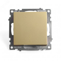 Выключатель одноклавишный (механизм) серия Катрин золото STEKKER Выключатель одноклавишный (механизм) серия Катрин золото STEKKER