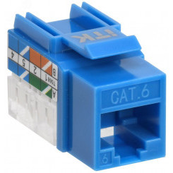 Модуль Keystone Jack кат.6 UTP 110 IDC 90град синий Модуль Keystone Jack кат.6 UTP 110 IDC 90град синий