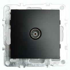 Розетка телевизионная одноместная 75 Ом 5-862МГц (механизм) серия Эрна черный STEKKER Розетка телевизионная одноместная 75 Ом 5-862МГц (механизм) серия Эрна черный STEKKER