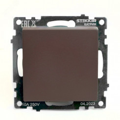 Переключатель перекрестный одноклавишный (механизм) 250В 10А серия Катрин шоколад STEKKER Переключатель перекрестный одноклавишный (механизм) 250В 10А серия Катрин шоколад STEKKER