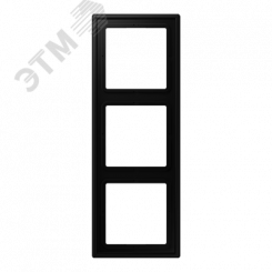 Рамка 3 поста, дюропласт, черный матовый