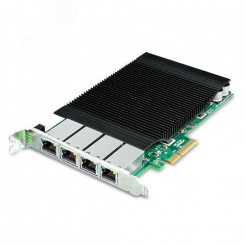 Адаптер PCI Express PoE 4хRJ45 10/100/1000 Мб/с, 802.3at, 120 Вт
