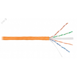 Витая пара U/UTP 4 пары Кат 6 solid BC (0.57мм) IN LSZH нг(А)-HFLTx оранжевый 305м