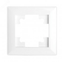 Рамка одноместная пластик серия Катрин белый STEKKER