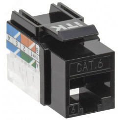 Модуль Keystone Jack кат.6 UTP 110 IDC 90град чёрный Модуль Keystone Jack кат.6 UTP 110 IDC 90град чёрный