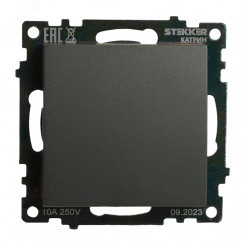 Переключатель перекрестный одноклавишный (механизм) 250В 10А серия Катрин графит STEKKER