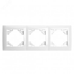 Рамка трехместная горизонтальная серия Эрна Элегант белый STEKKER