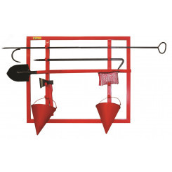 Щит пожарный ЩПО-К открытый ПРЕСТИЖ укомлектованный (багор, 2 ведра, лом, лопата штыковая, топор, ПП-600)