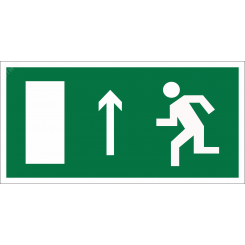 Знак безопасности BL-3015B.E12''Напр. к эвакуационному выходу прямо (лев.)''