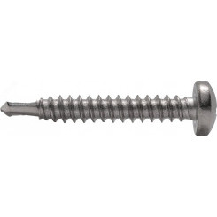 Саморез с полукруглой головкой с буром DIN 7504М  3,5x16 A2