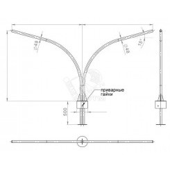 Кронштейн К2К-1,5-1,5-О145-0,048-15-180-ц