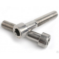 Винт с цилиндрической головкой, внутренний шестигранник, неполная резьба ДИН 912 А2 M 4X50