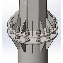 Комплект крепежа для ОСф/ОГСф-1,0 (болт М27х190-12 шт, гайка М27-48 шт, шайба 27-48шт)