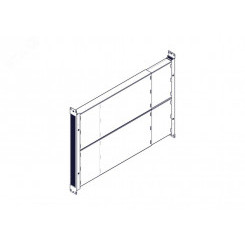 Кабель-канал продольный, 1U, черный