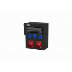 Устройство распределительное 0, 3хSHUKO16А250В 2хСЕЕ32А5п с защитой, на входе УЗО, 298x370x203, настенное, тв.резина, IP44