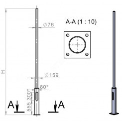 Опора ОП2ф-5,0-159/76/г-К240-180-4х20-ц