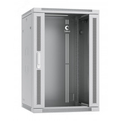 CABEUS SH-05F-18U60-45-R ШКАФ ТЕЛЕКОММУНИКАЦИОННЫЙ НАСТЕННЫЙ РАЗОБРАННЫЙ 19'' 18U 600X450X901MM (ШХГХВ) ДВЕРЬ СТЕКЛО, ЦВЕТ СЕРЫЙ (RAL 7035)