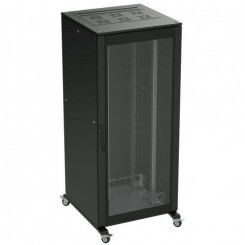 Шкаф напольный 24U 600х1000 двери стекло/сплошная укомплектован вводом и заглушками RAL9005 DKC R5IT2461GSB