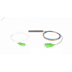 Сплиттер планарный 1x2, одномодовый, G.657.A1, SC/APC, миникорпус, 0.9 мм Сплиттер планарный 1x2, одномодовый, G.657.A1, SC/APC, миникорпус, 0.9 мм