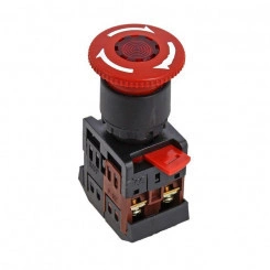 Кнопка ANE-22 "Грибок" NO+NC поворотн. с блокировкой с подсветкой PROxima EKF pbn-ane