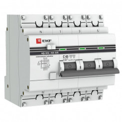 Выключатель автоматический дифференциального тока 4п 40А 100мА АД-32 селект. PROxima EKF DA32-40-100S-4P-pro