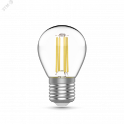 Лампа светодиодная LED 4,5 Вт  420 Лм 4100К белая Е27 Шар Basic Filament Gauss
