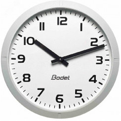 Часы аналоговые вторичные внутренние Profil 730 Metal (часы/минуты), высота цифр 30 cм, циферблат - метки, стальной полированный корпус и минеральное стекло, NTP-PoE