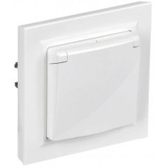 Розетка с крышкой Brite 16А IP44 РСбш10-3-44-БрБ бел. в сб. IEK BR-R16-16-44-K01-F-PRO Розетка с крышкой Brite 16А IP44 РСбш10-3-44-БрБ бел. в сб. IEK BR-R16-16-44-K01-F-PRO