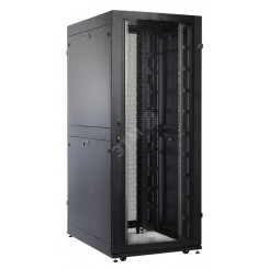 Шкаф серверный ПРОФ напольный 42U (800х1000) дверь перфорированная 2 шт черный в сборе