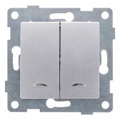 GUSI Ugra механизм выключателя 2кл. (инд), скрытая установка, 10А, 250В. Цвет: серебро. GUSI Ugra механизм выключателя 2кл. (инд), скрытая установка, 10А, 250В. Цвет: серебро.
