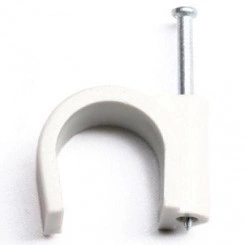 Скоба крепежная с гвоздем d5-6мм (уп.1000шт) DKC 51600 Скоба крепежная с гвоздем d5-6мм (уп.1000шт) DKC 51600