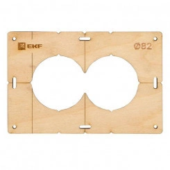 Шаблон для подрозетников c 2 отв. d82мм Expert EKF sh-d82-2 Шаблон для подрозетников c 2 отв. d82мм Expert EKF sh-d82-2