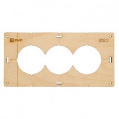 Шаблон для подрозетников c 3 отв. d82мм Expert EKF sh-d82-3 Шаблон для подрозетников c 3 отв. d82мм Expert EKF sh-d82-3