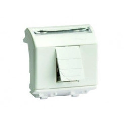 Розетка компьютерная 1-м СП 2мод. Brava RJ45 кат.5E бел. DKC 76655B