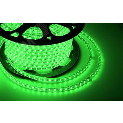 Лента LED герметичная в силиконовой оболочке 220В 13х8мм IP65 SMD 5050 60 диодов/метр зеленый (бухта 50м)
