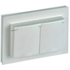 Розетка 2-м СП BRITE РСбш12-3-44-БрЖ 16А в сборе IP44 с крышкой жемчуж. IEK BR-R26-16-44-K36-F Розетка 2-м СП BRITE РСбш12-3-44-БрЖ 16А в сборе IP44 с крышкой жемчуж. IEK BR-R26-16-44-K36-F