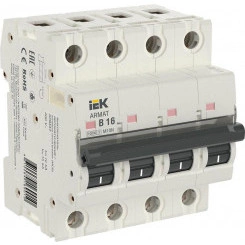 Выключатель автоматический модульный 4п B 16А M10N ARMAT IEK AR-M10N-4-B016 Выключатель автоматический модульный 4п B 16А M10N ARMAT IEK AR-M10N-4-B016