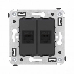 Розетка компьютерная 2-м СП Avanti "Черный матовый" RJ45 кат.6 без шторок механизм DKC 4412694 Розетка компьютерная 2-м СП Avanti "Черный матовый" RJ45 кат.6 без шторок механизм DKC 4412694